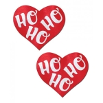 Ho Ho Ho Hearts Red & White O/S