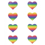 Pastease Mini Rainbow Heart Pack Of 8 O/S