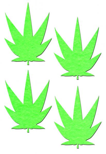 CNVELD-8370-81_2 Pastease Petites Glow in the Dark Leaf O/S 2 Pack - Image 1