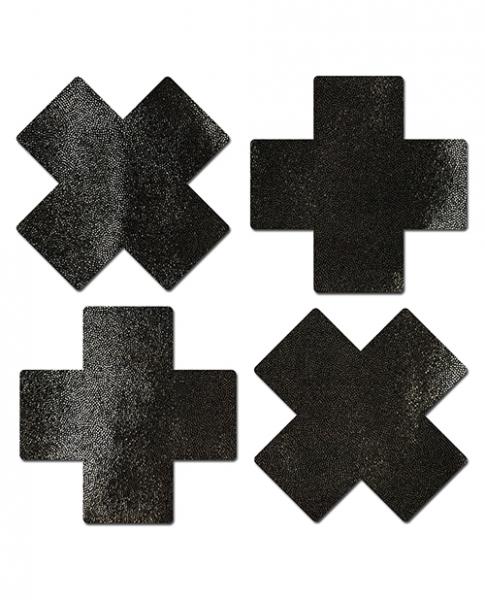 CNVELD-8370-PETPLSLQBK_21584546249 Pastease Petites Liquid Cross Black Pack Of 2 O/S - Image 1