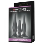 Pretty Love Beginner's Mini Anal Kit Black Set Of 3 - Image 2