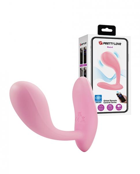 CNVELD-BI-014992HP64b11d02c8b10 Pretty Love Baird App-enabled Vibrating Butt Plug - Hot Pink - Image 1