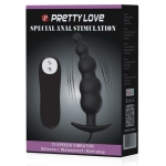 Pretty Love Vibrating Bead Butt Plug Black - Image 3