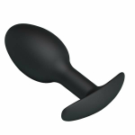 Pretty Love 3.34 inches Silicone Anal Plug with Ball Black - Image 2