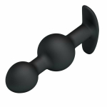 Pretty Love 4.05 inches Silicone Anal Plug with Ball Black - Image 2