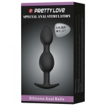 Pretty Love 4.92 inches Silicone Anal Plug with Ball Black - Image 2