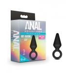 Blush Anal Adventures Platinum Silicone Loop Plug - Small Black