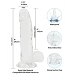 Crystal Addiction Dong 8 inches Clear - Image 2