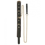 Spartacus Collar & Leash Brown Leather Gold Accent Hardware - Image 2