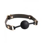 Spartacus Silicone Ball Gag - Brown Leather Strap 43mm Ball