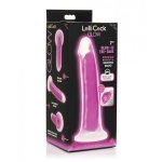 Curve Toys Lollicock 7" Glow In The Dark Silicone Dildo - Purple