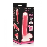 Curve Toys Lollicock 7" Glow In The Dark Silicone Dildo W/balls - Pink