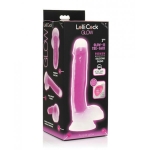Curve Toys Lollicock 7" Glow In The Dark Silicone Dildo W/balls - Purple