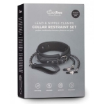 Easy Toys Lead & Nipple Clamps, Collar Restraint Set Black - Image 3