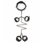 Easy Toys Fetish Set Collar, Ankle & Wrist Cuffs Black
