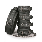 Easy Toys Fetish Set Collar, Ankle & Wrist Cuffs Black - Image 3
