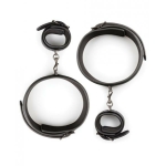 Easy Toys Thigh & Wrist Cuff Restraint Set Black