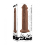 Evolved 7" Girthy Vibrating Dong - Dark