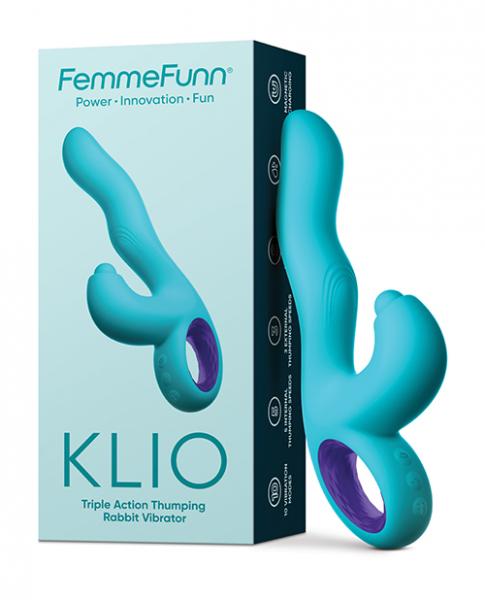 CNVELD-FE-FF-1040-0463e6243c14789 Femme Funn Klio Triple Action Rabbit - Turquoise - Image 1