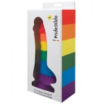 Pride Dildo with Balls Silicone Rainbow - Image 2