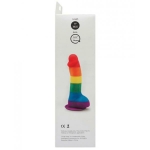 Pride Dildo with Balls Silicone Rainbow - Image 3