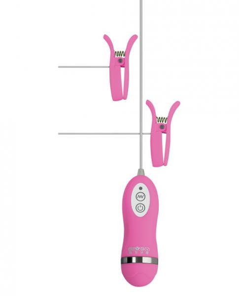 CNVELD-GIGA01006-PK5bf29972098d0 Gigaluv Vibro Clamps - 10 Functions Pink - Image 1