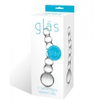Glas 5 inches Curved Glass Beaded Dildo Clear - Image 3