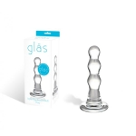 Glas Triple Play Beaded Butt Plug Clear - Image 2