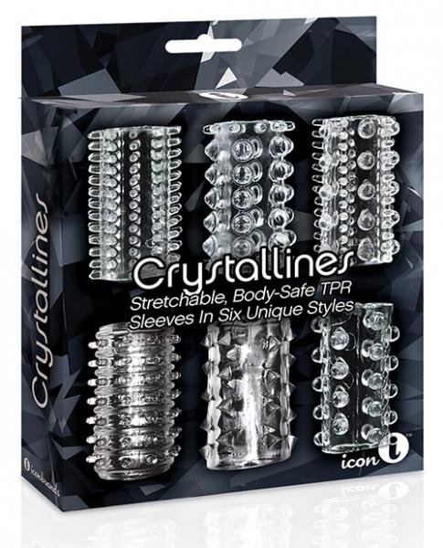 CNVELD-IB2640-25decd7fc36e29 Crystalline TPR Cock Sleeve 6 Pack Clear - Image 1