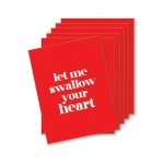Swallow Your Heart Naughty Greeting Card - Pack Of 6
