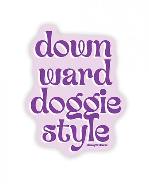 CNVELD-KK-NS-DOGGIE63fb3c08bdb87 Downward Doggie Naughty Sticker - Pack Of 3 - Image 1