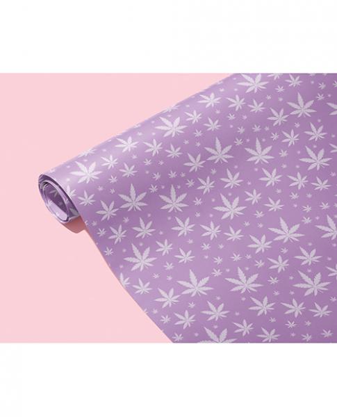 CNVELD-KK-WP-PURPLEAF6439248713834 Purple Pot Leaf Wrapping Paper - Image 1
