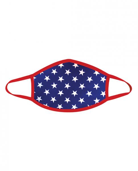 CNVELD-NN-AMEREDM5f76fa72e3b6f Neva Nude Murica Usa Blue Star Mask W/100% Cotton Liner Red Md - Image 1