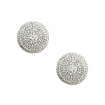 Burlesque Big O Crystal Jewel Reusable Silicone Nipztix - Silver O/s