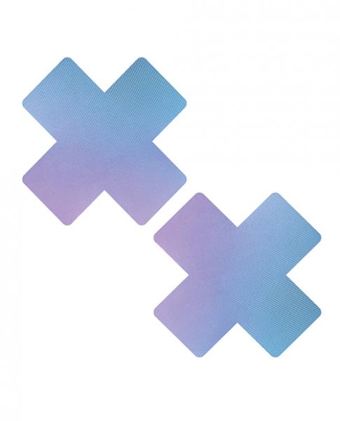 CNVELD-NN-CHLBXF636240422b057 Neva Nude Chameleon Color Changing X Factor Pasties - Pastel Blue - Image 1