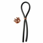 Bolo Lasso Ring Rose Gold Crown Slider Black - Image 2