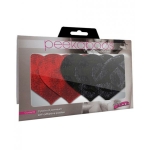 Stolen Kisses Hearts Pasties Red, Black 2 Pack - Image 2