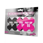 Peekaboos Pay Up Pasties 2 Pairs 1 Black, 1 Pink - Image 2