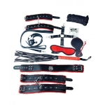 Plesur Deluxe Bondage Kit - Black/red