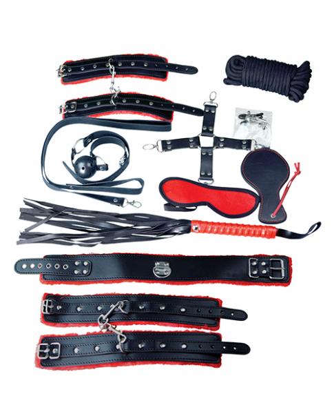 CNVELD-PLB870096053251b0099e Plesur Deluxe Bondage Kit - Black/red - Image 1