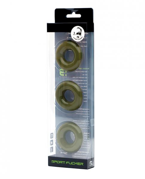 CNVELD-SF11371632449c06ef8f Sport Fucker Chubby Cockring Pack Of 3 - Army Green - Image 1