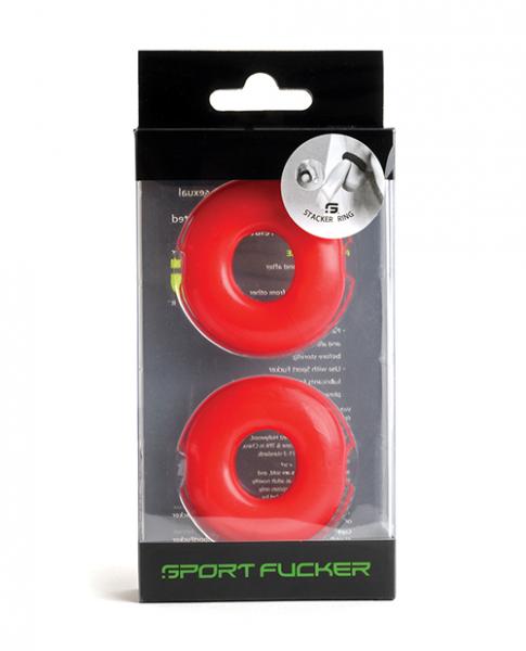 CNVELD-SF2318765a26d96be6dc Sport Fucker Stacker Rings - Red - Image 1