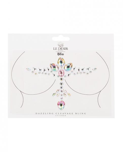 CNVELD-SHTBLS007OPAL611b88fe644b1 Shots Bliss Dazzling Cleavage Bling Sticker O/s - Image 1
