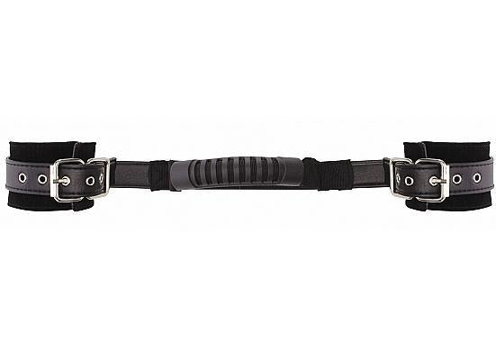 CNVELD-SHTOU139BLK_21468521377 Ouch Adjustable Leather Handcuffs - Image 1