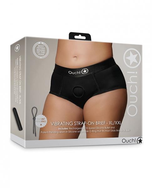 CNVELD-SHTOU826BLKXLXXL264941c17bea46 Shots Ouch Vibrating Strap On Brief - Black Xl/xxl - Image 1