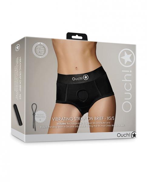 CNVELD-SHTOU826BLKXSS264941c1b8eca0 Shots Ouch Vibrating Strap On Brief - Black Xs/s - Image 1