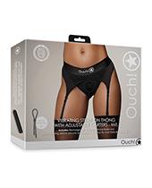 CNVELD-SHTOU829BLKML264941c0d022bb Shots Ouch Vibrating Strap On Thong W/adjustable Garters - Black M/l - Image 1