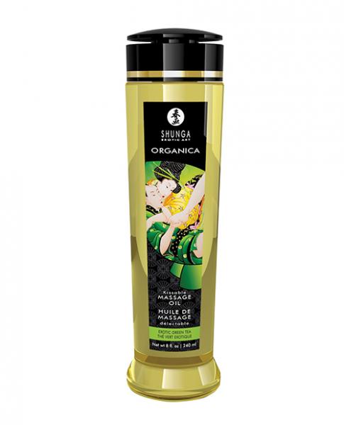 CNVELD-SHU13115f9e958579060 Shunga Organic Kissable Massage Oil - 8.5 Oz Exotic Green Tea - Image 1