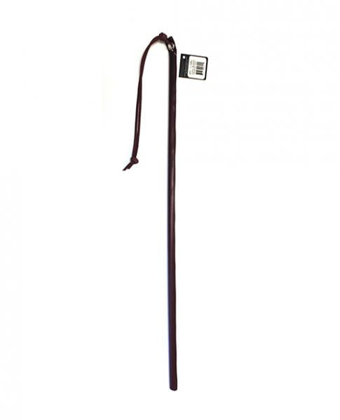 CNVELD-SPL-11DBU646de0d79fdba Spartacus 24" Leather Wrapped Cane - Burgundy - Image 1