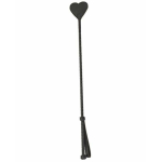 Spartacus Heart Riding Crop Brown Leather
